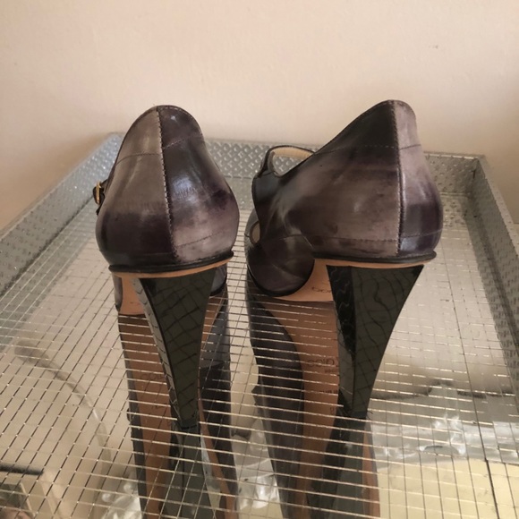 JIMMY CHOO Ombré Mary Jane’s gray’s Size 39 - Picture 4 of 6